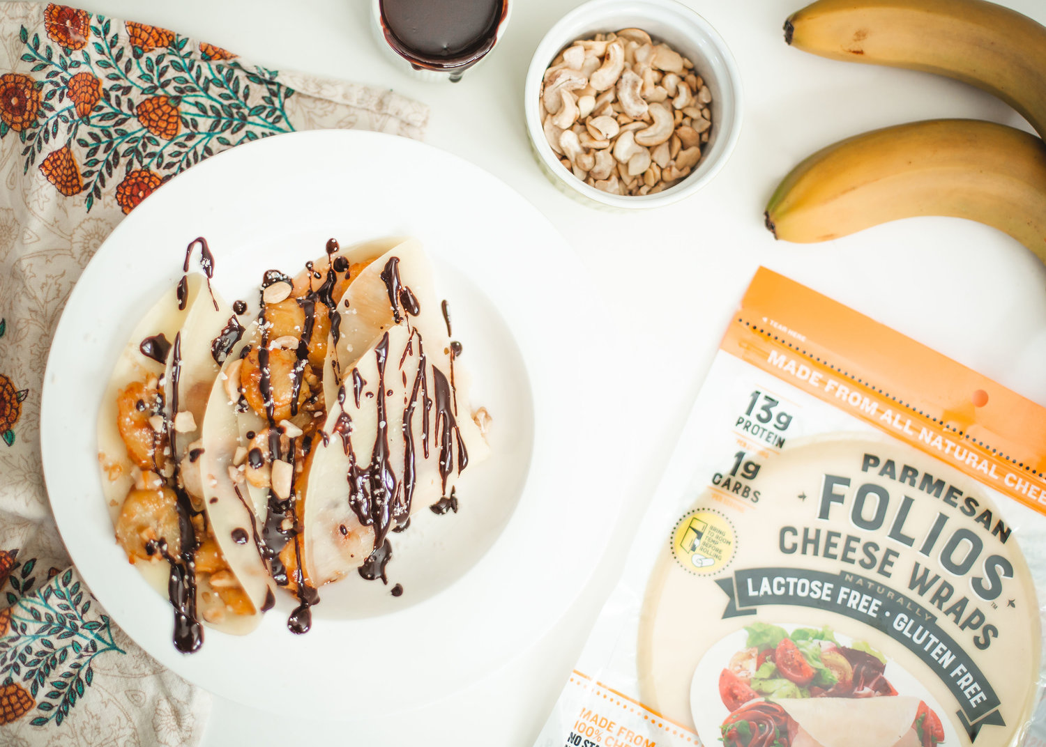 Cheesey Banana Foster Cheese Folios